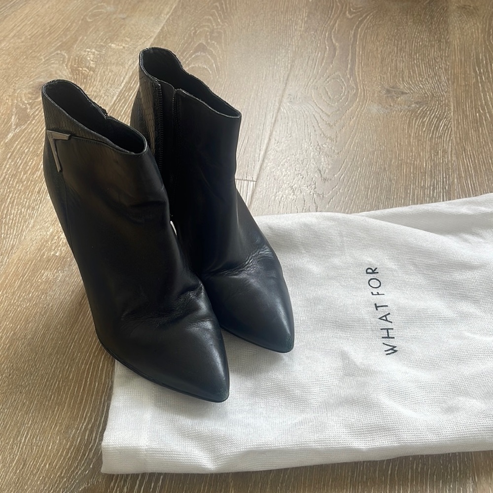 What for pointed toe leather boots.